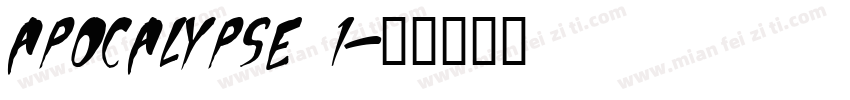 Apocalypse 1字体转换